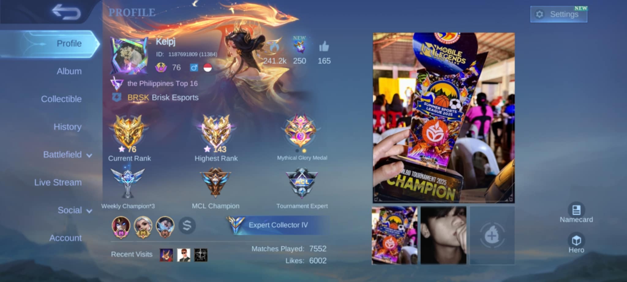 #1 MLBB TEAM in Butuan City Brisk Esports Pinoy Mobile Legends Player