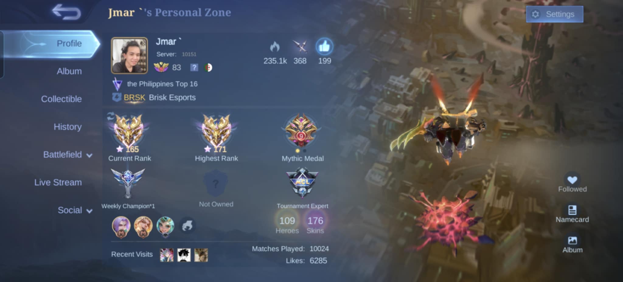 Jungler Mobile Legends aspiring Pro Player Brisk Esports